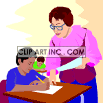 animated teacher in class clipart. Commercial use image # 119839