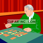 seniors_leisure_cards002 animation. Commercial use animation # 121390