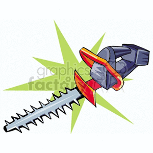 Electric hedge trimmer clipart.