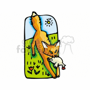   fox sly red white hunter hunters foxes Clip Art Animals 