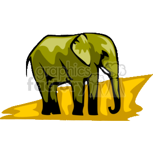 Elephant standing in the African desert clipart. Royalty-free image # 129600