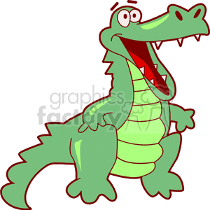 Cartoon alligator clipart.