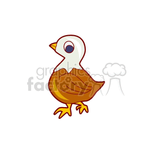 clipart - Cartoon of cute baby American Bald eagle chick.