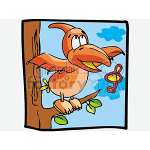 cartoon bird clipart. Royalty-free image # 131283