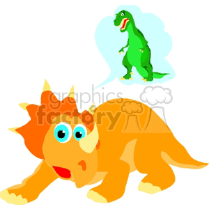  dino dinosaur dinosaurs dinos funny cartoon thinking scared trex   dinosaur036yy Clip Art Animals Dinosaur 