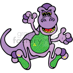 purple t-rex animation. Royalty-free animation # 131562