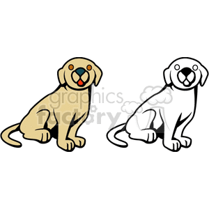 Small brown puppy clipart.