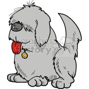 cartoon sheep dog clipart. Royalty-free image # 131836