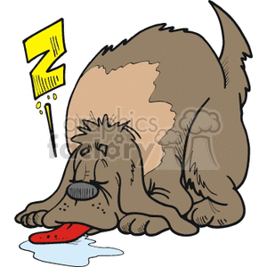 cartoon dog sleeping clipart. Commercial use image # 131846