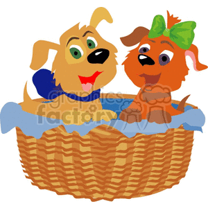  dog dogs animals canine canines puppy puppies basket baskets  dog-040.gif Clip Art Animals Dogs 