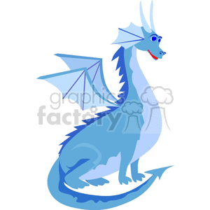 baby blue dragon  clipart. Commercial use image # 132012