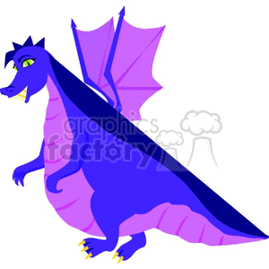 purple and blue dragon  clipart. Commercial use image # 132016