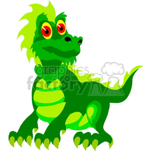 green dragon with sharp claws  clipart. Royalty-free image # 132030