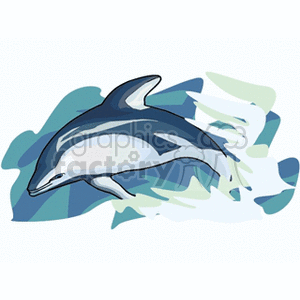 dolphin swimming clipart. Royalty-free image # 132331