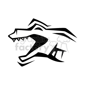 growling alligator clipart. Royalty-free image # 133608