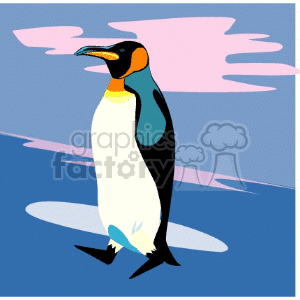 walking King penguin clipart. Commercial use image # 133618
