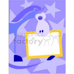 Blue horse border clipart. Royalty-free image # 134055
