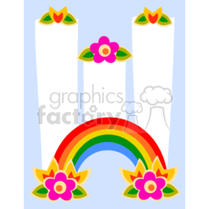 rainbows_flowers_001 clipart. Commercial use image # 134210
