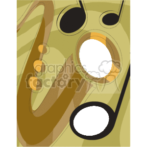 Saxophone border clipart. Commercial use image # 134240