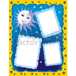 Nighttime photo frame clipart. Commercial use image # 134270