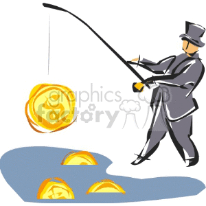   fishing business money suits coin coins water corporations corporation  Business033.gif Clip Art Business 