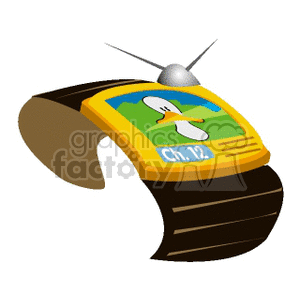 TV wrist watch clipart. Commercial use image # 138377