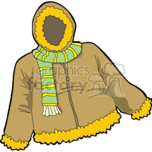   clothes clothing winter jacket jackets coat coats scarf scarfs  sdm_jacket004.gif Clip Art Clothing Winter 