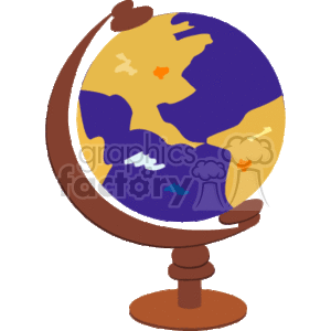 Globe on a stand clipart. Commercial use image # 138589