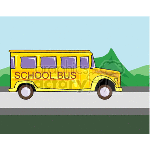 Yellow back to school bus clipart. Royalty-free image # 138762