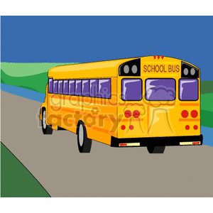 bus buses yellow  schoolbus004.gif Clip Art Education back to school yellow transportation carry students children kids driving driver 