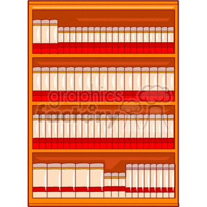 clipart -  library bookshelf.