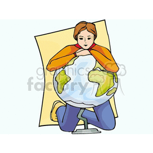 boyglobe clipart. Commercial use image # 139581