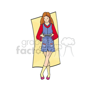 schoolgirl17 clipart. Commercial use image # 139617