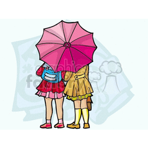 schoolgirls clipart. Commercial use image # 139635