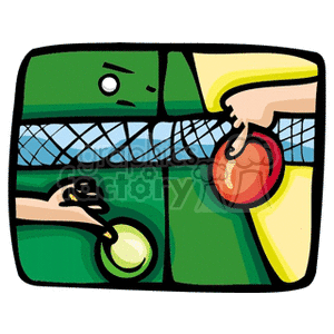   ping pong paddle tennis table Clip Art Entertainment 