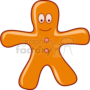 cartoon gingerbread man cookie clipart. Royalty-free image # 140500