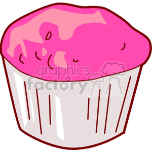 Big pink cupcake clipart. Commercial use image # 140516