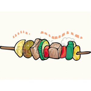 shish kabob skewer clipart. Commercial use image # 140595