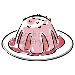 Strawberry flan clipart. Commercial use image # 141234