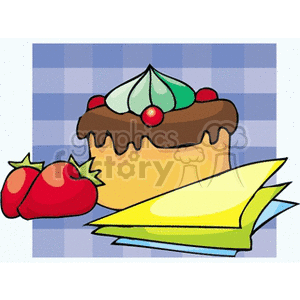   cake cakes dessert junkfood food strawberry strawberries  cake14121.gif Clip Art Food-Drink Bakery 