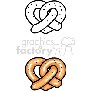 cartoon pretzel clipart. Royalty-free image # 141548