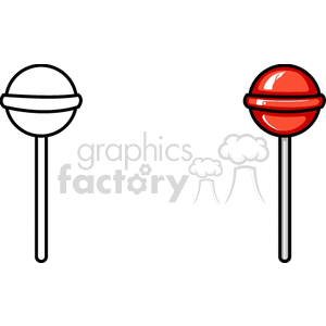 red lollipop clipart. Commercial use image # 141576
