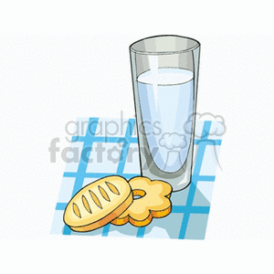 glass of milk and cookies clipart. Royalty-free image # 141754