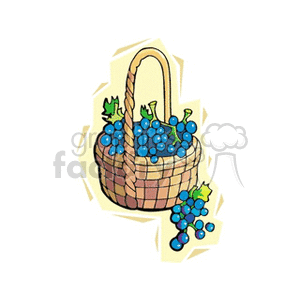   fruit food grapes grape basket baskets  uva121.gif Clip Art Food-Drink Fruit 