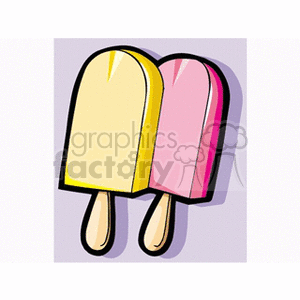 two Popsicles clipart. Commercial use image # 142132