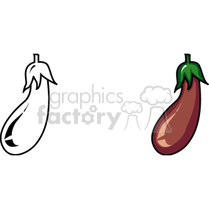 two eggplants clipart. Commercial use image # 142236
