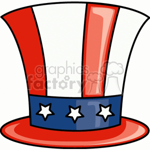 Uncle Sam top hat clipart. Commercial use image # 142435