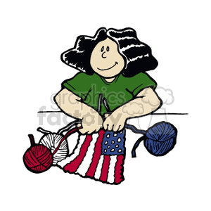 knittingflag clipart. Commercial use image # 142486