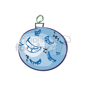 Sky Blue Christmas Bulb Ornament clipart. Commercial use image # 142906