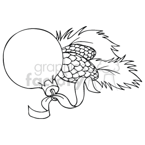 clipart - Christmas Decorations Including a Ball Ornaments and Pine Cones.